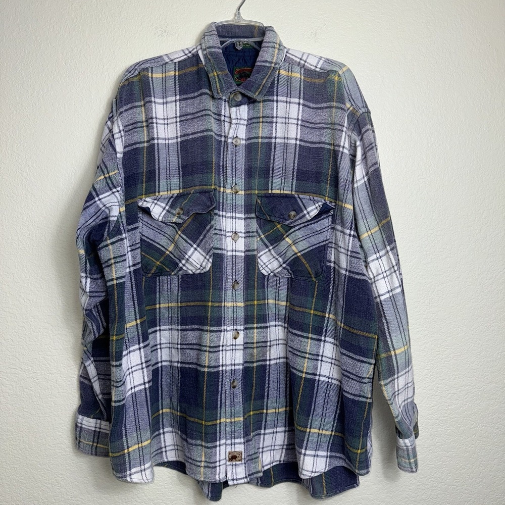 Boston Traders Men's‎ Long Sleeve Flannel Shirt Size 2XT Gray Plaid
